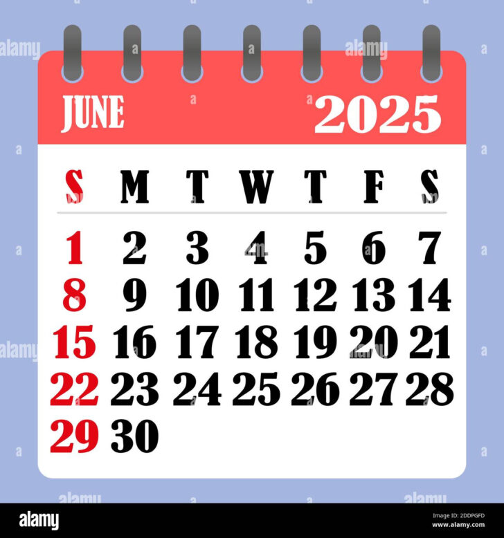 Show Calendar For June 2025