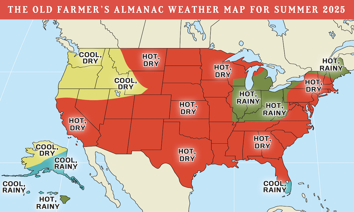 Summer 2025 Weather Predictions From The Old Farmer&amp;#039;S Almanac inside June 2025 Weather Calendar