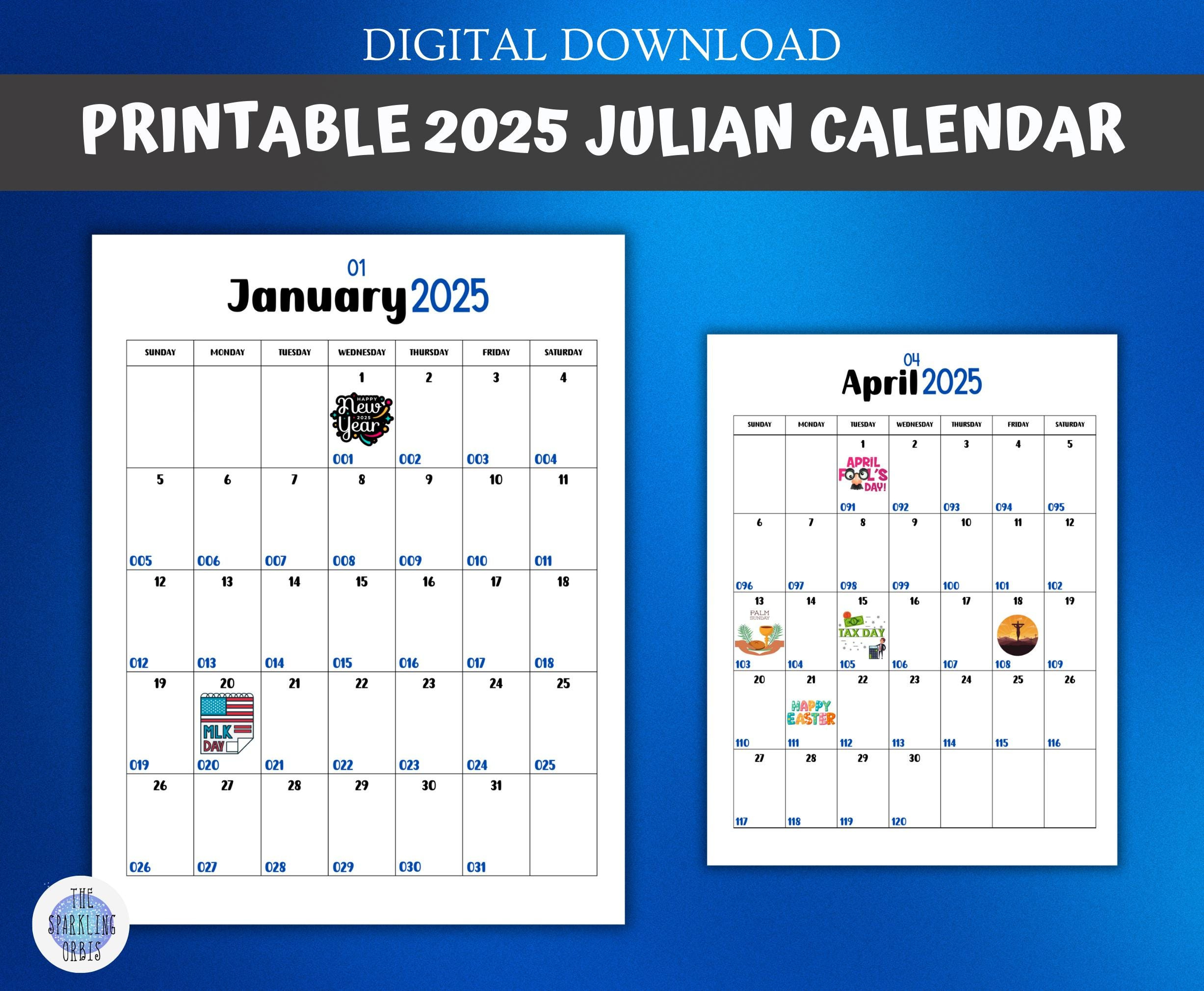 2025 Printable Julian Calendar | 8.5 X 11 In | Government And with Julian Day Calendar 2025 Printable