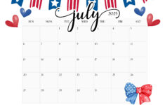 July 2025 Calendar Printables | Entheosweb within Cute Printable July Calendar 2025