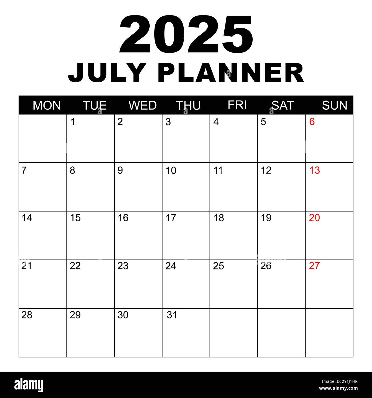 July 2025 Calendar. Week Starts On Monday. Blank Calendar Template with regard to July Calendar 2025 Monday To Sunday