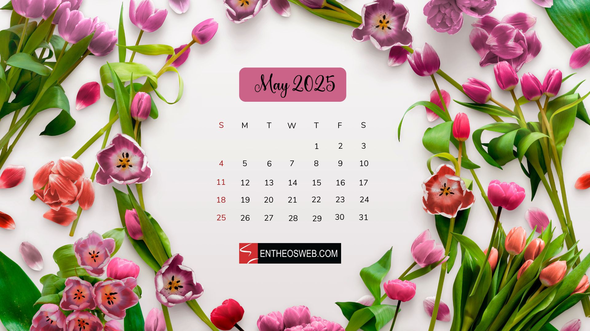 May 2025 Calendar Desktop Wallpaper | Entheosweb intended for May 2025 Desktop Calender