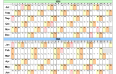 Split Year Calendars 2025/2026 (July To June) – Pdf Templates for July 2025 to July 2026 Calendar Printable