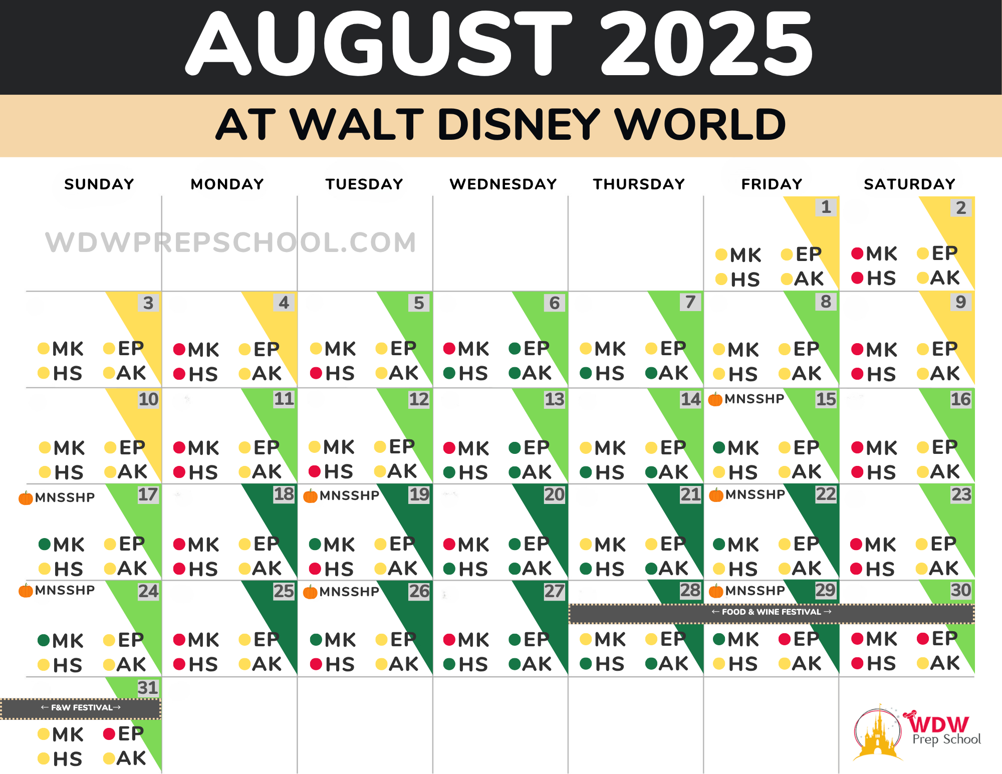 2025 &amp;amp; 2026 Disney World Crowd Calendar (Best Times To Go) with Disney Crowd Calendar August 2025