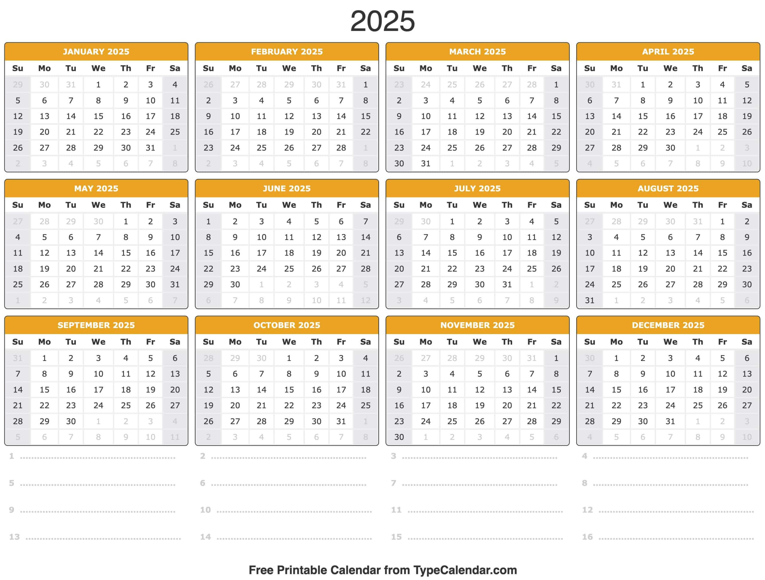 2025 Calendar - Printable Calendar 2025 With Holidays regarding August 2025 Calendar Typecalendar