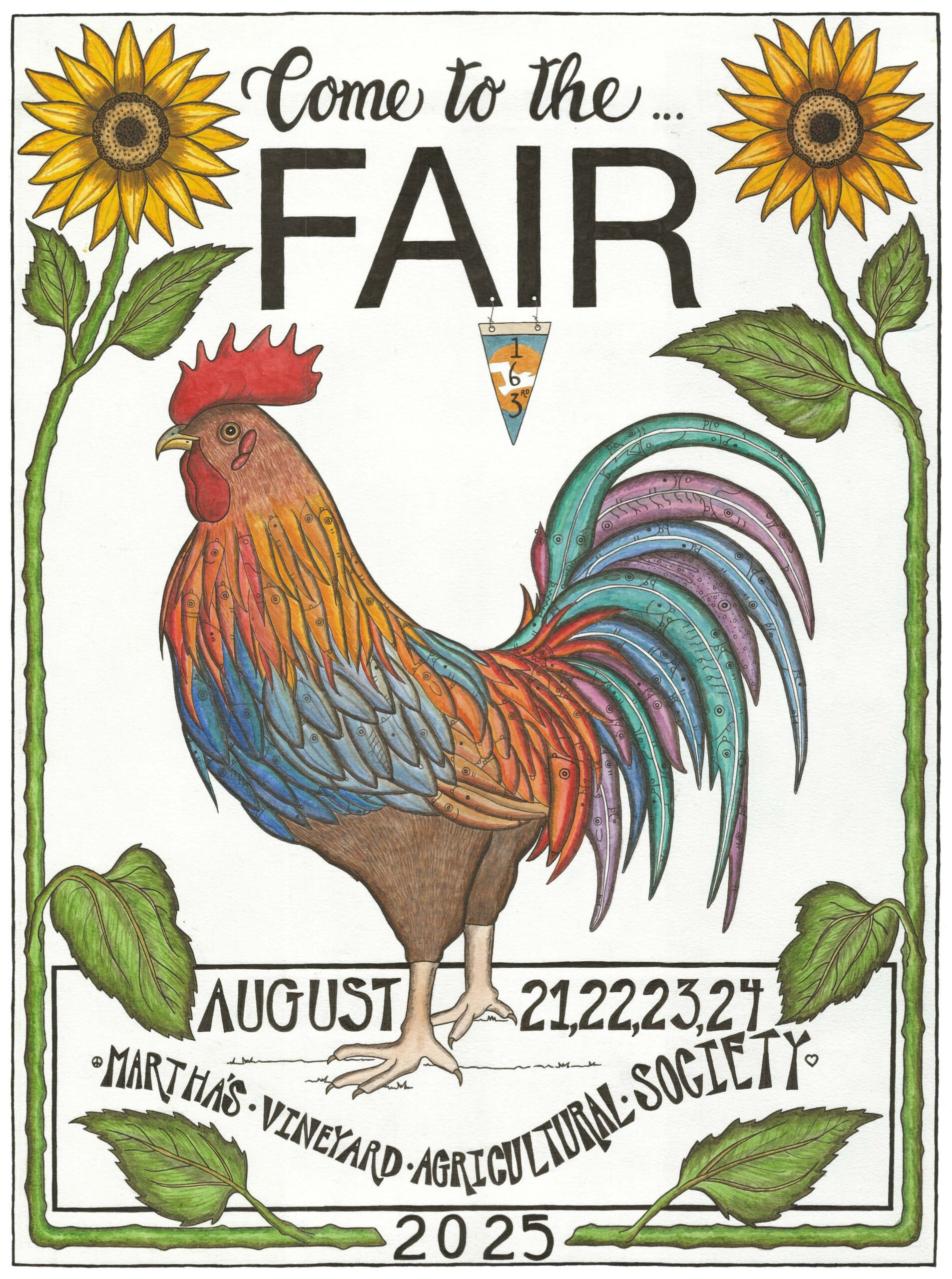 2025 Fair Poster — The Martha&amp;#039;S Vineyard Agricultural Society throughout Marthas Vineyard Calendar August 2025