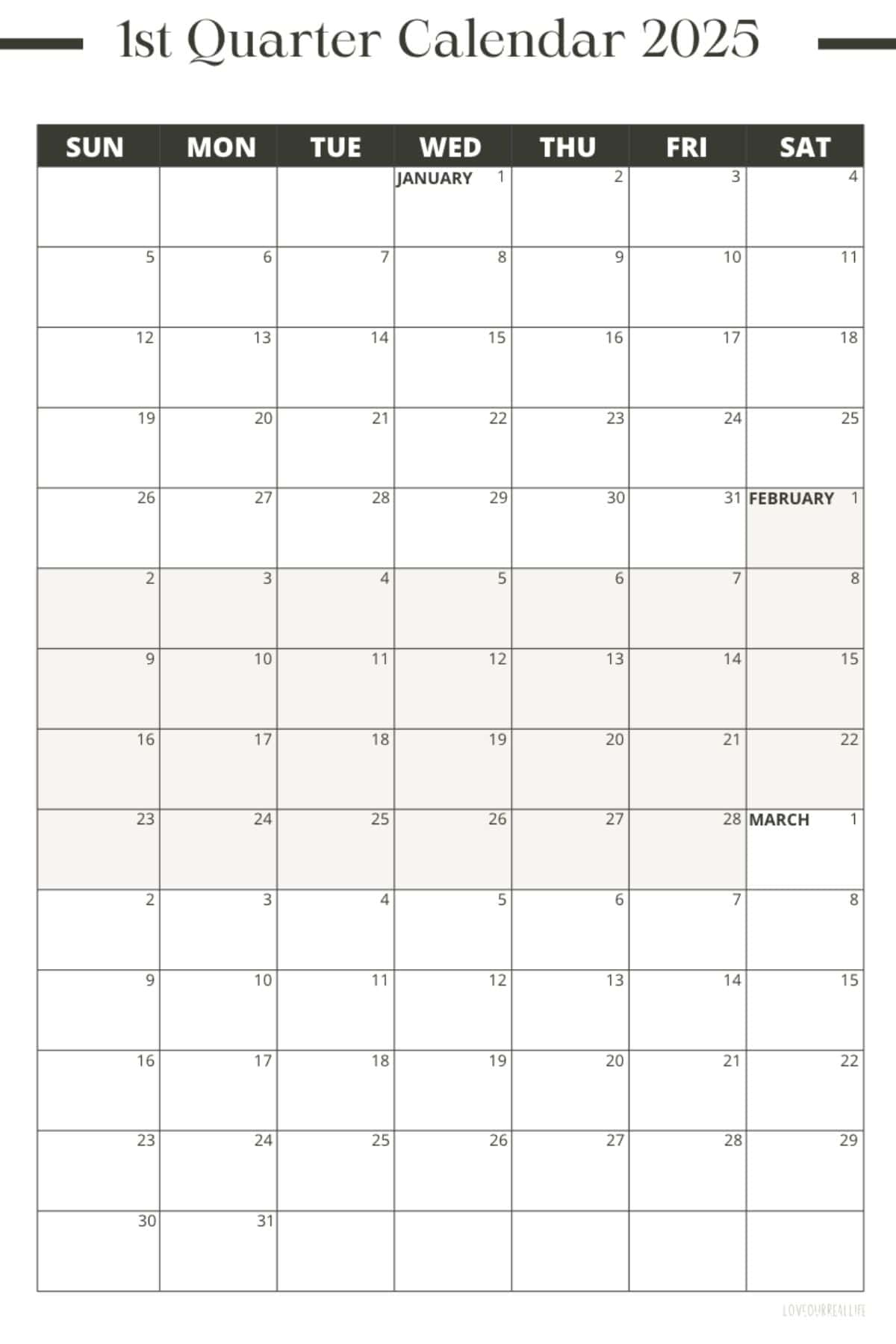 3 Month Calendar Printables: 2025 And 2026! ⋆ Love Our Real Life regarding 3 Month Calendar August September October 2025