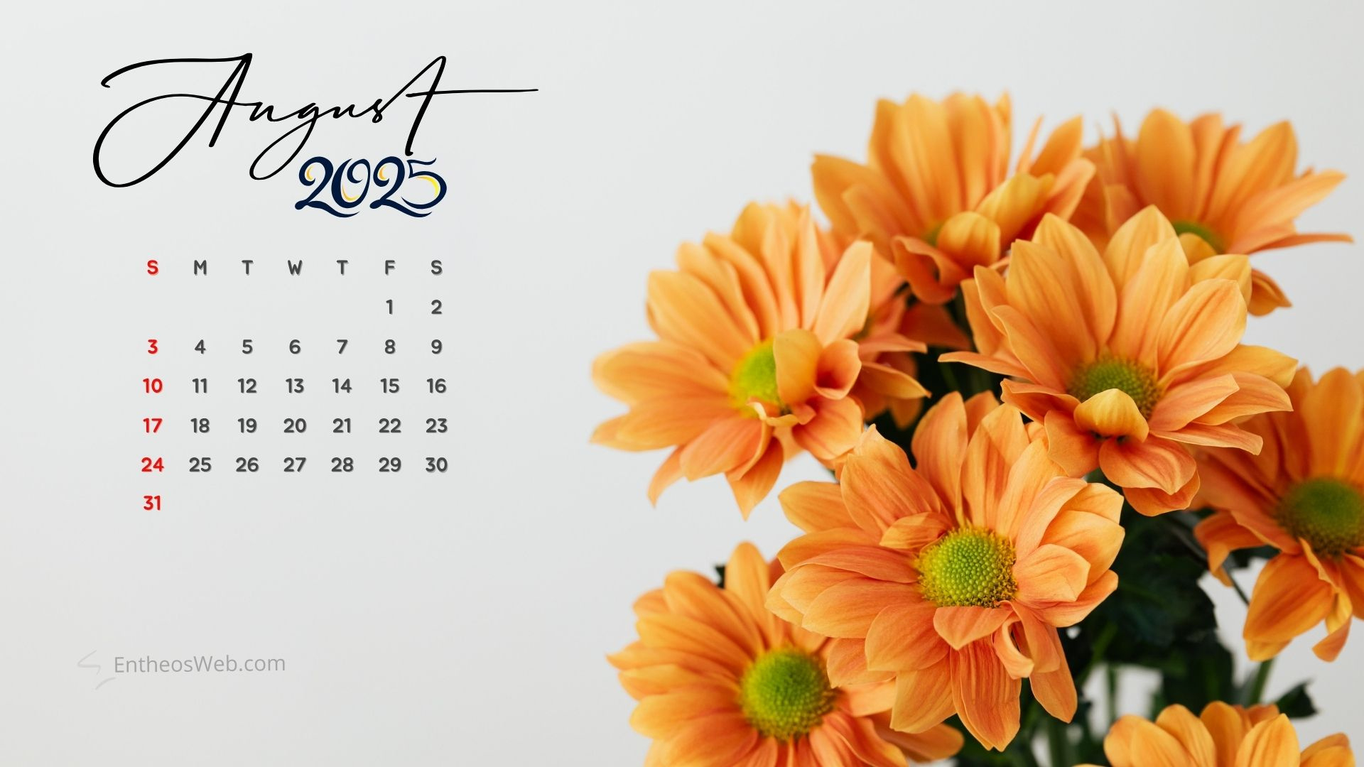 August 2025 Calendar Desktop Wallpapers &amp;amp; Screensavers | Entheosweb with August Desktop Calendar 2025