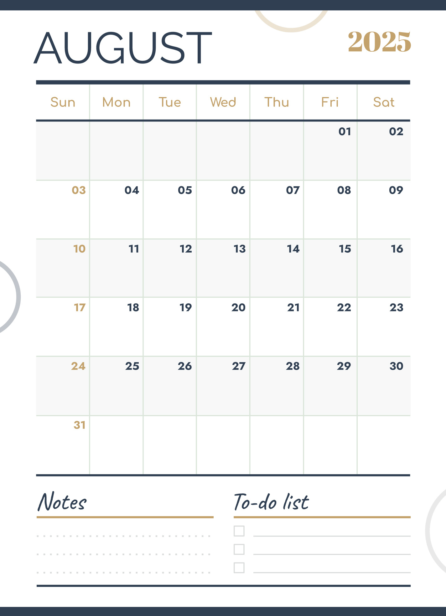 August 2025 Calendar Free Google Docs Template - Gdoc.io regarding Google Calendar August 2025