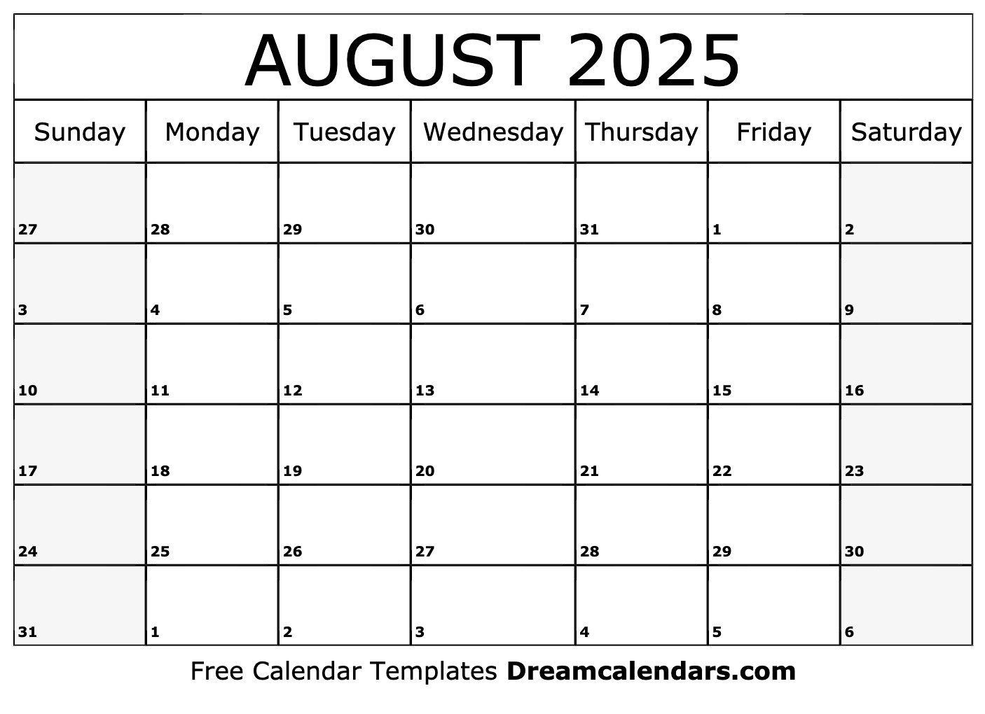 August 2025 Calendar - Free Printable With Holidays And Observances for August 22 2025 Calendar