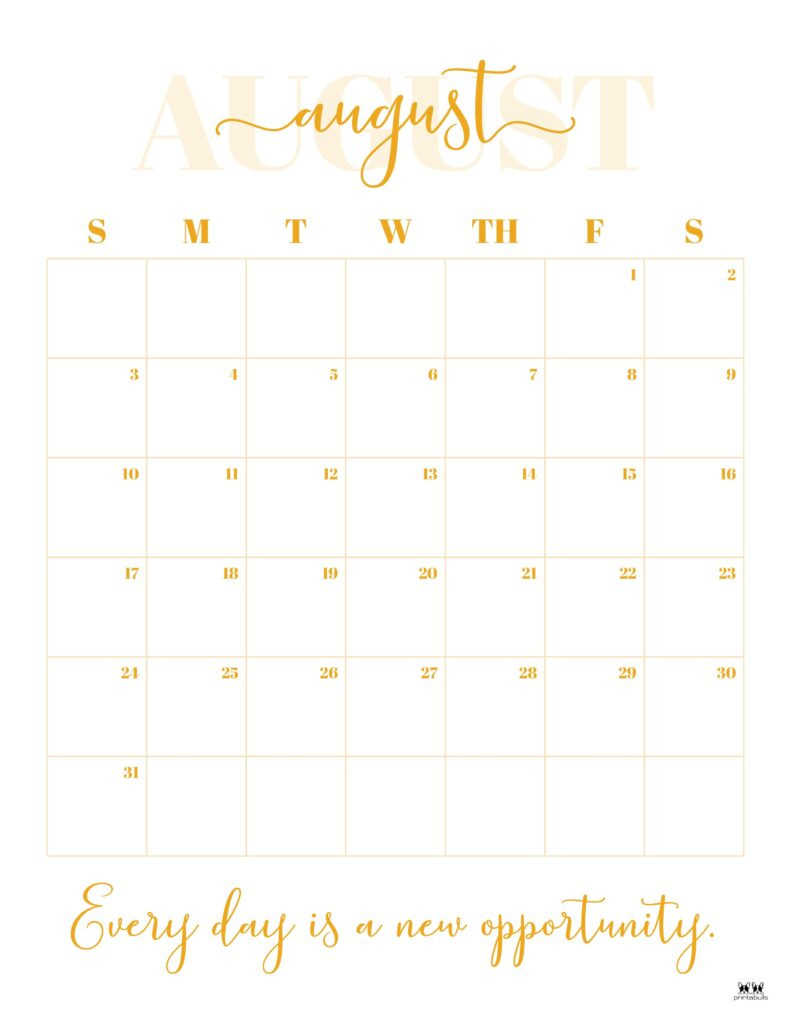 August 2025 Calendars - 107 Free Printables | Printabulls throughout August 2025 Calendar Printable Portrait