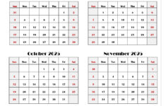 August To November 2025 Calendar Printable Pdf | Four Months Calendar for August to December 2025 Calendar