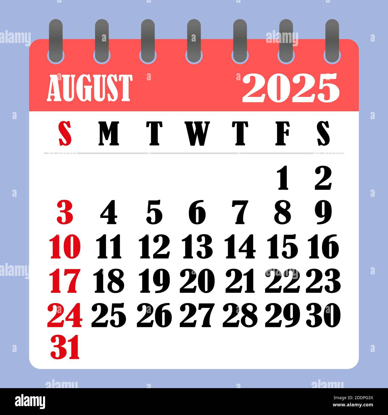 Briefkalender Für August 2025. Die Woche Beginnt Am Sonntag. Zeit intended for 2025 Calendar August Month