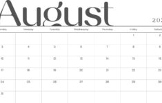 Free Printable August 2025 Calendar Templates | Canva intended for Calendar Month Of August 2025