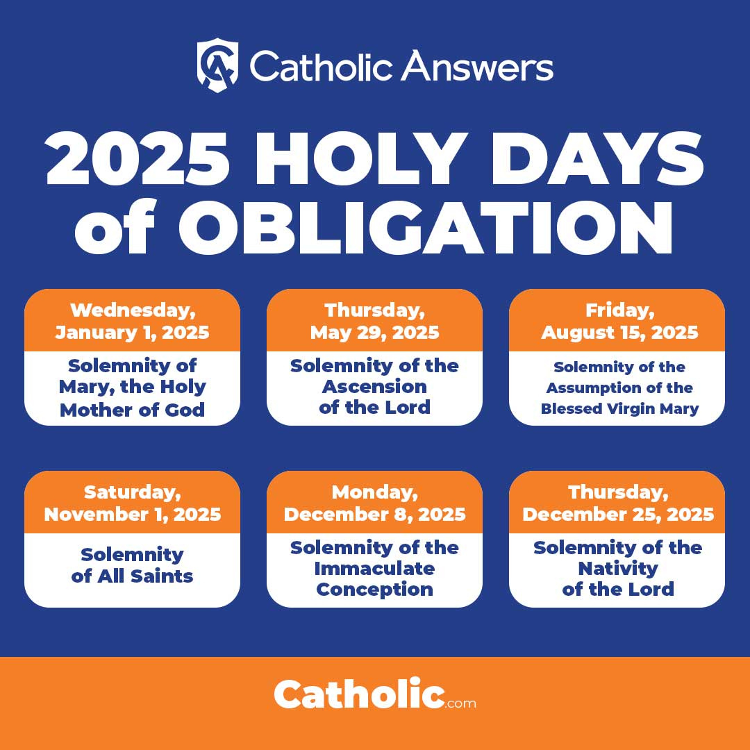 Holy Days Of Obligation 2025 | List Of Catholic Holy Days with regard to August 15 2025 Catholic Calendar