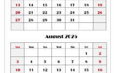 July And August 2025 Calendar Printable Pdf | Two Months Calendar for August 2 2025 Calendar