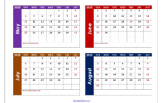 May To August 2025 Calendar Printable Pdf | Four Months Calendar pertaining to August 2025 – May 2026 Calendar Printable
