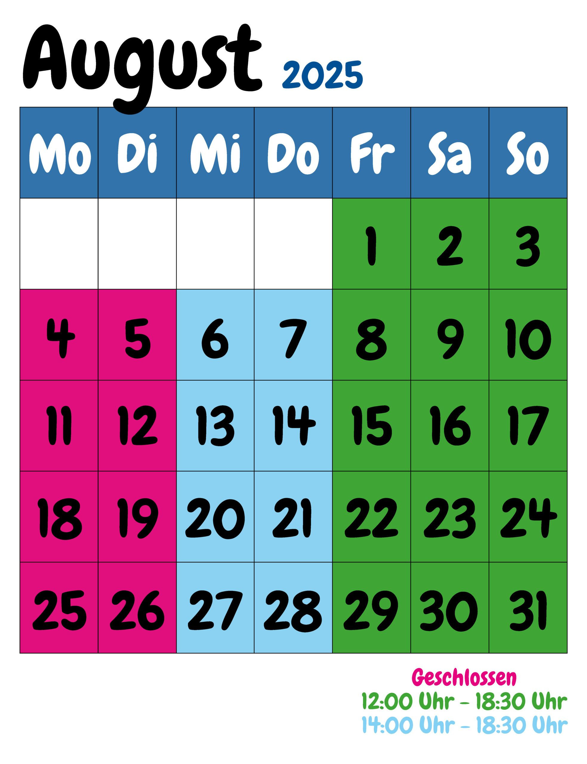 Verfügbarkeit – Sensapolis Sindelfingen regarding Wiki Calendar August 2025