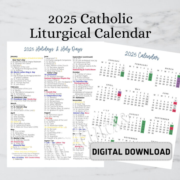 Catholic Calendar October 2025