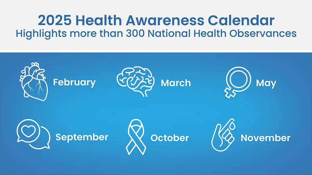 2025 Health Awareness Calendar | Baldwin Publishing regarding October Is National What Month 2025