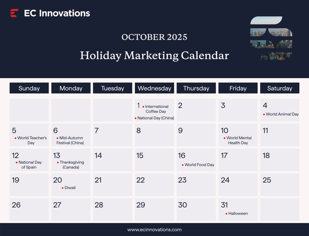 2025 Marketing Holiday Calendar - Key Dates Marketers Need To Know intended for October Holidays 2025 Holiday Calendar