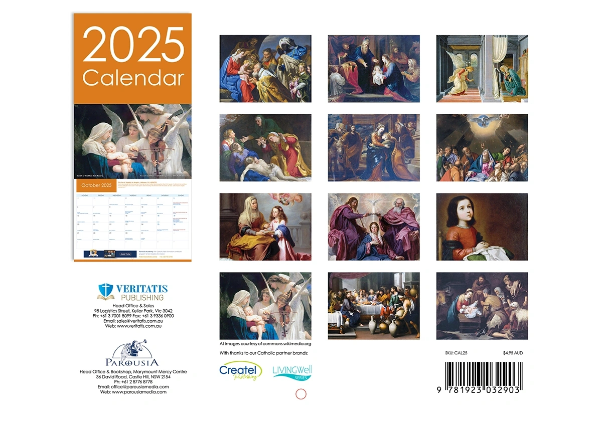 2025 Veritatis Calendar - Veritatis.au intended for October Catholic Calendar 2025