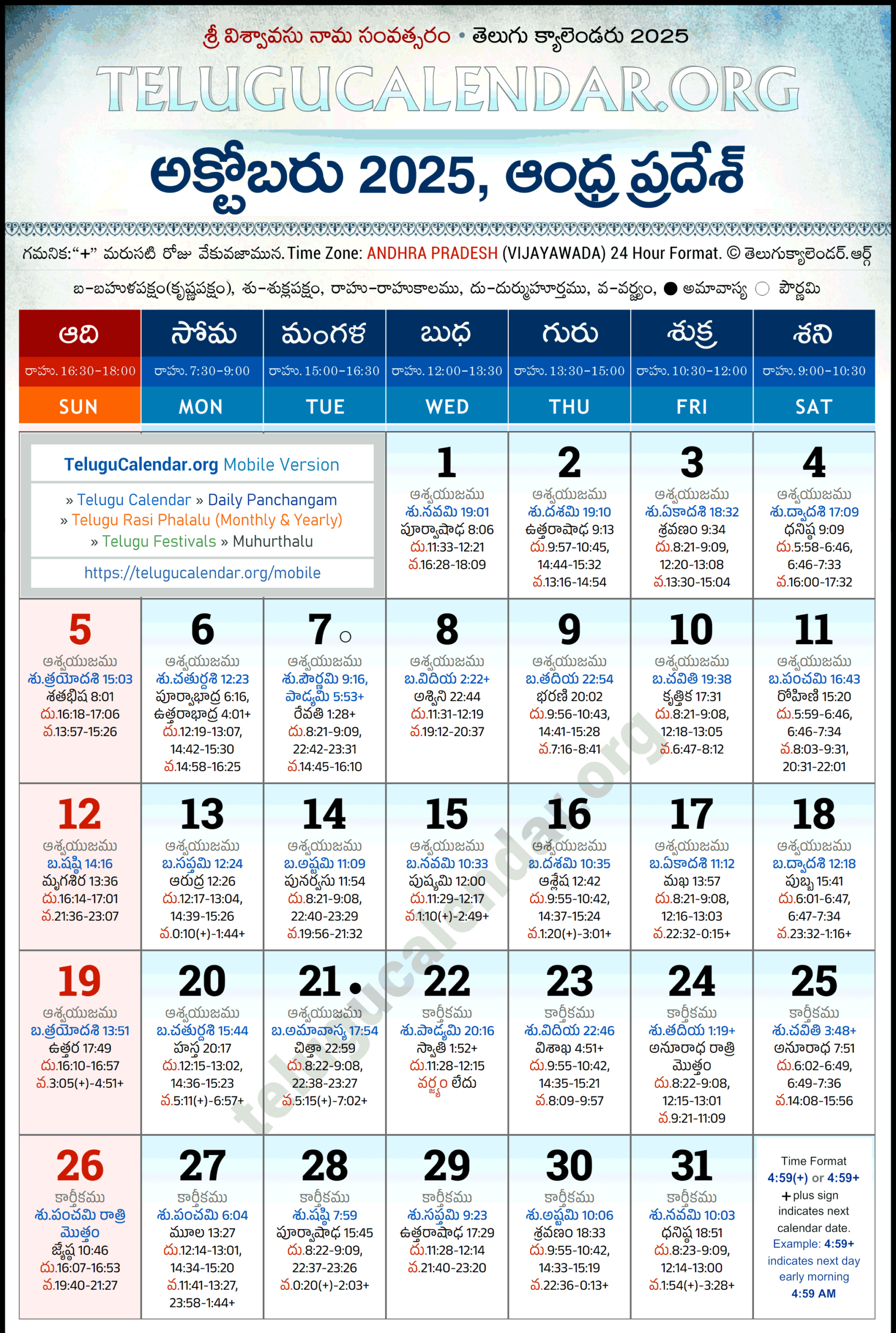 Andhra Pradesh Telugu Calendar 2025 October Pdf Festivals within Chicago Telugu Calendar 2025 October
