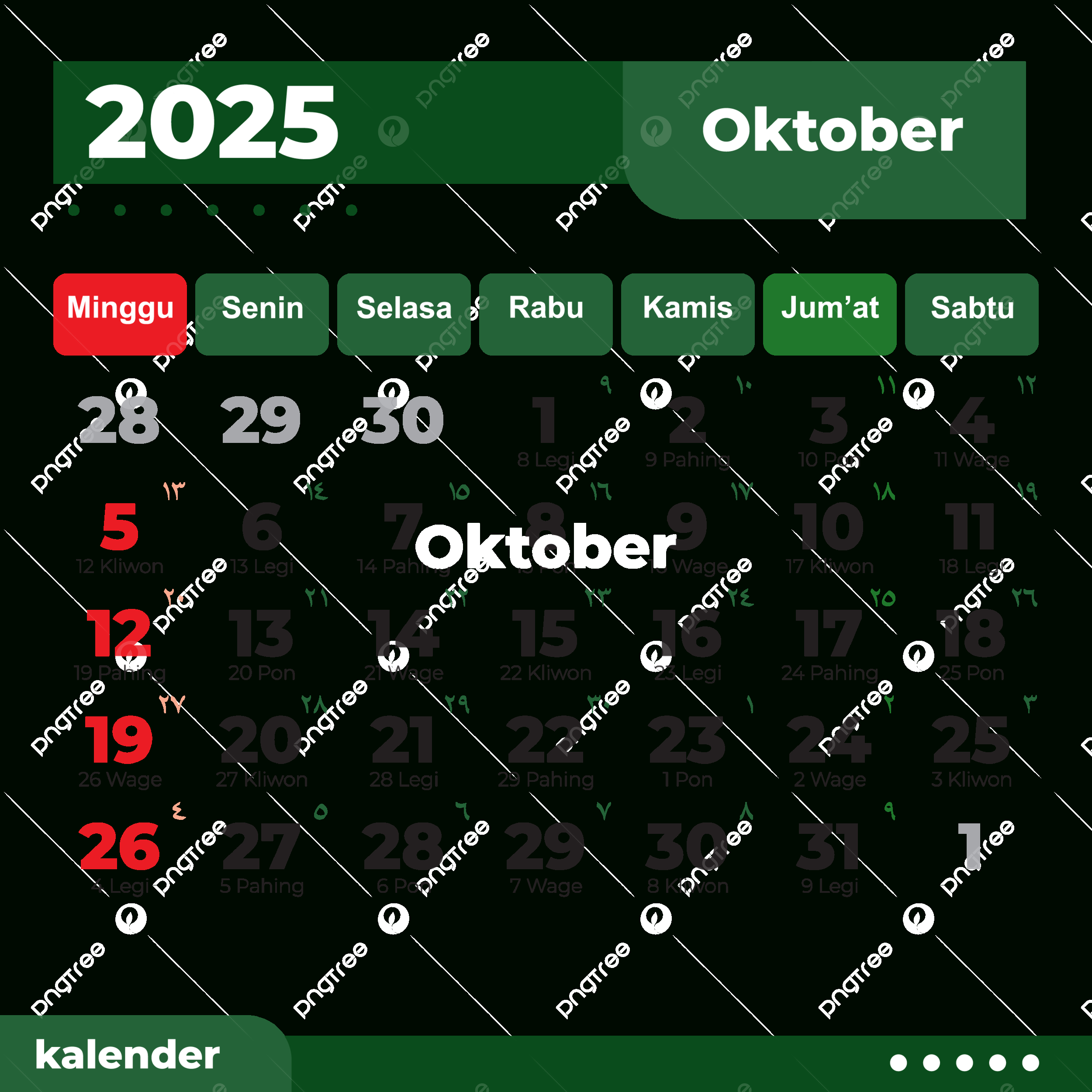 Complete Gregorian Calendar For October 2025 In Green Vector throughout 2025 October Calendar Gregorian Calendar