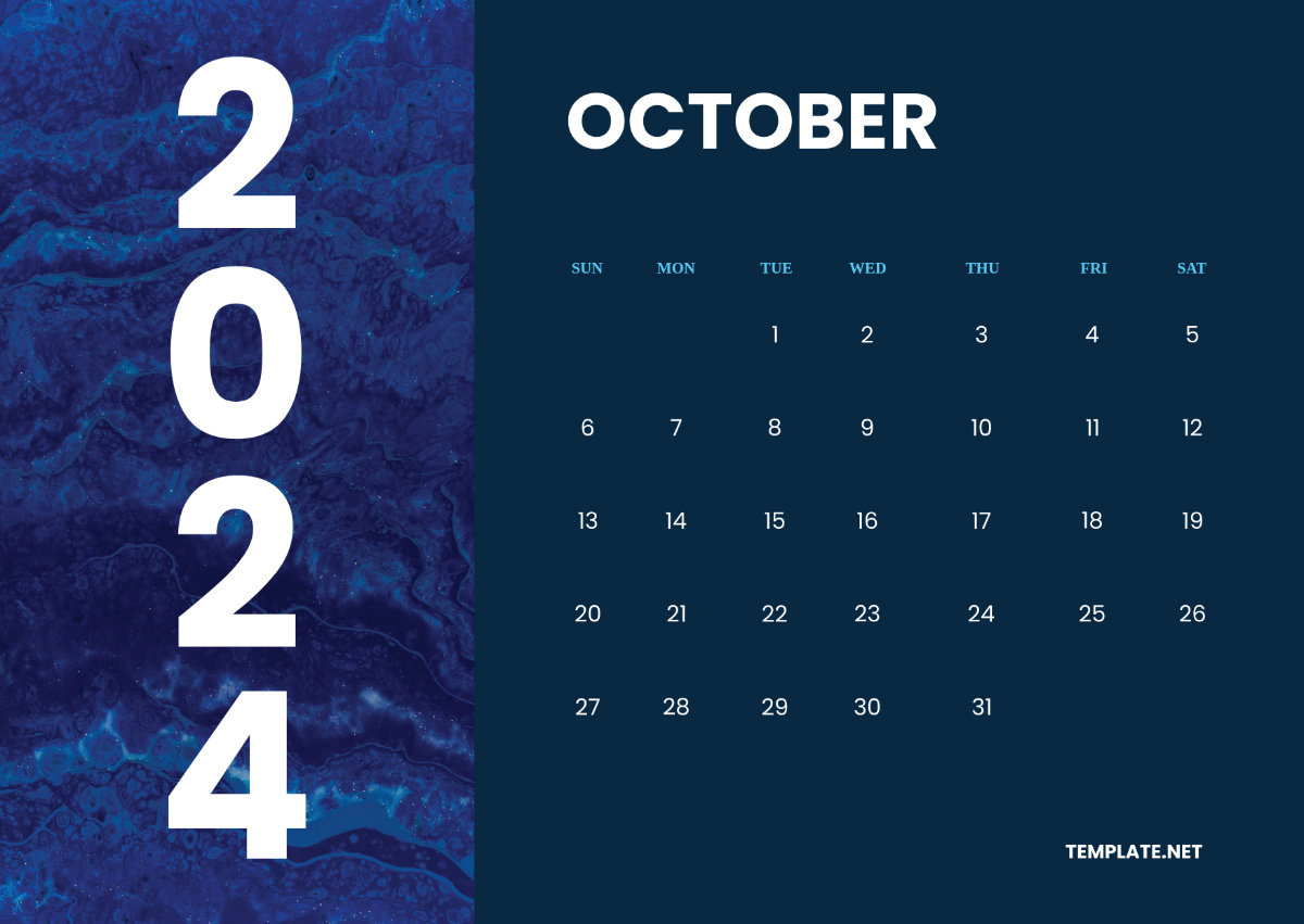 Free General Blue October 2024 Calendar Template To Edit Online within General Blue October 2025 Calendar