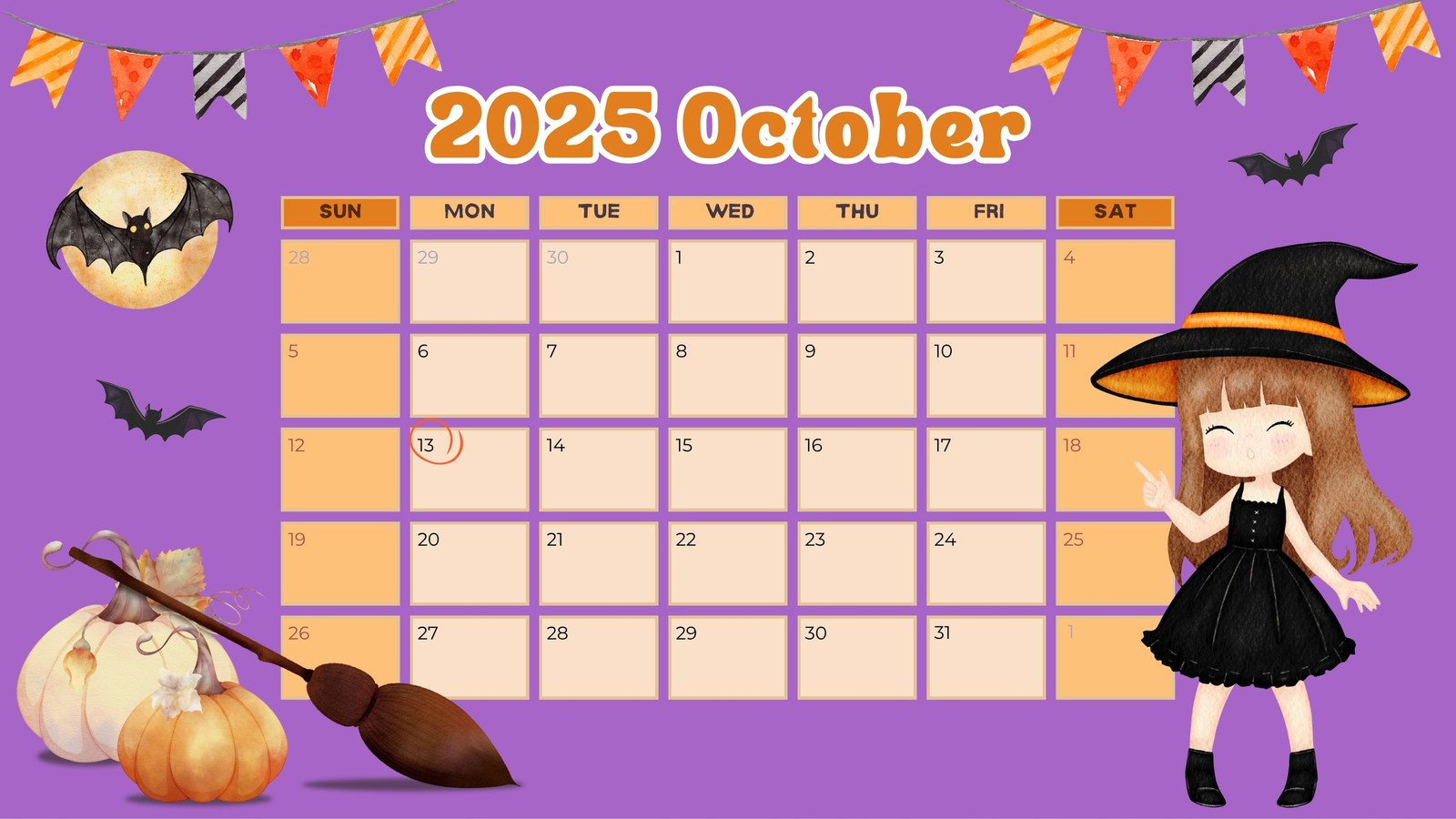 Free October 2025 Calendar Templates To Customize | Canva inside Printable October 2025 Calendar Halloween