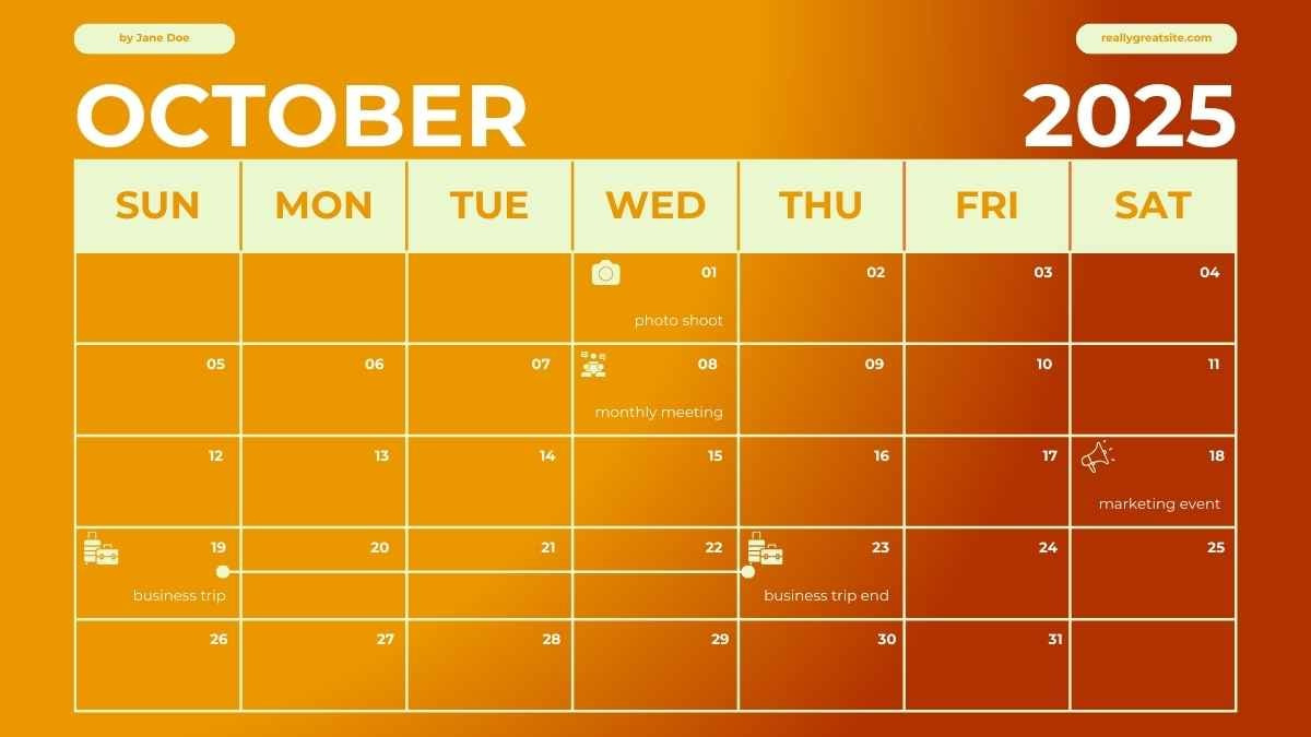 Free Orange Powerpoint Templates &amp;amp; Google Slides Themes intended for Orangetheory October Calendar 2025