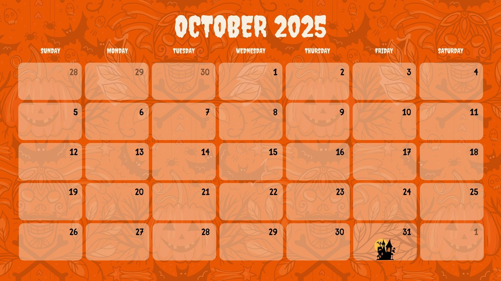 Free, Printable, Editable Event Calendar Templates | Canva throughout Calendar Events For October 2025