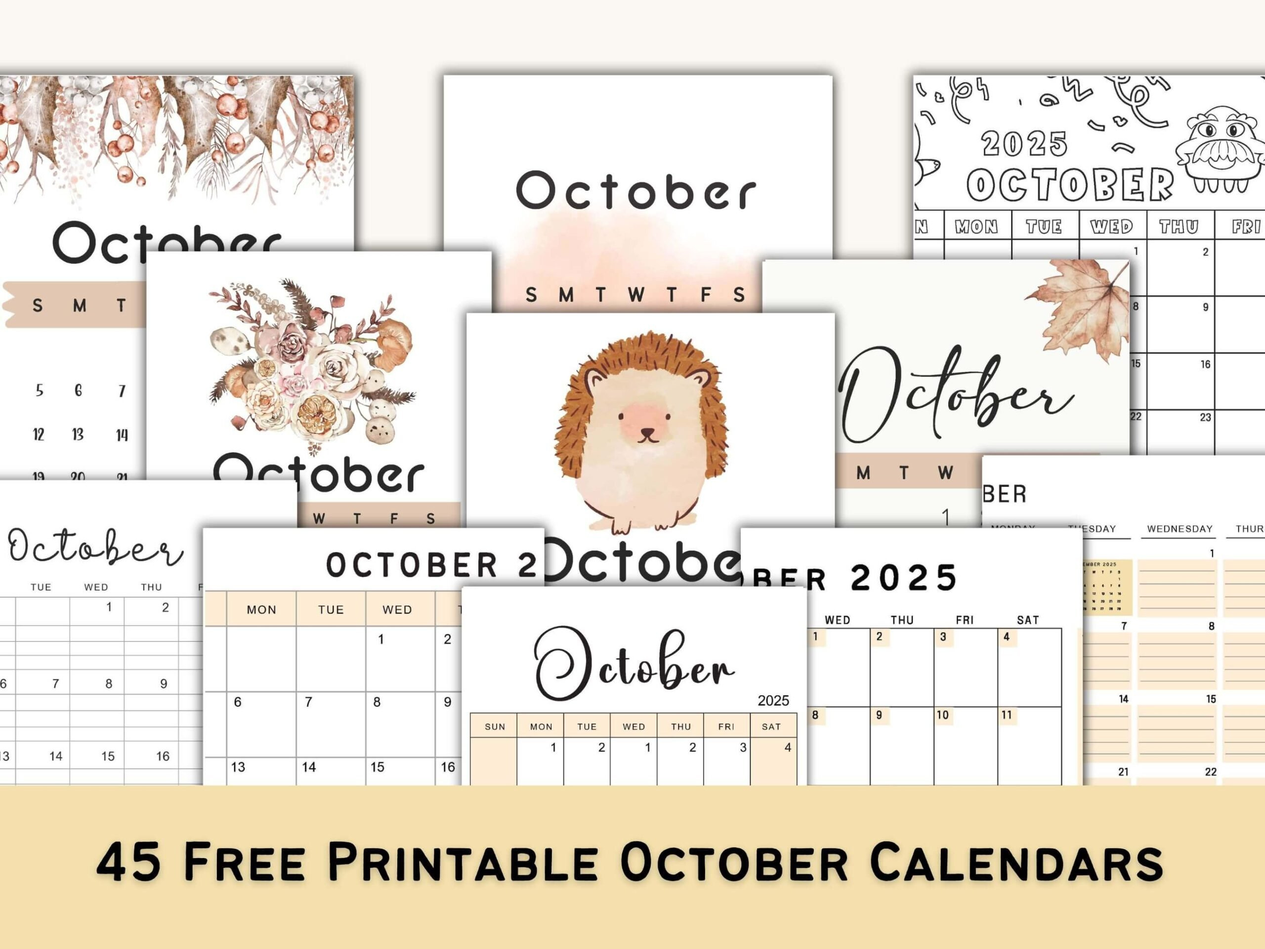 Free Printable October 2025 Calendars | Calendarkart regarding Free Printable Calendar October 2025 Word