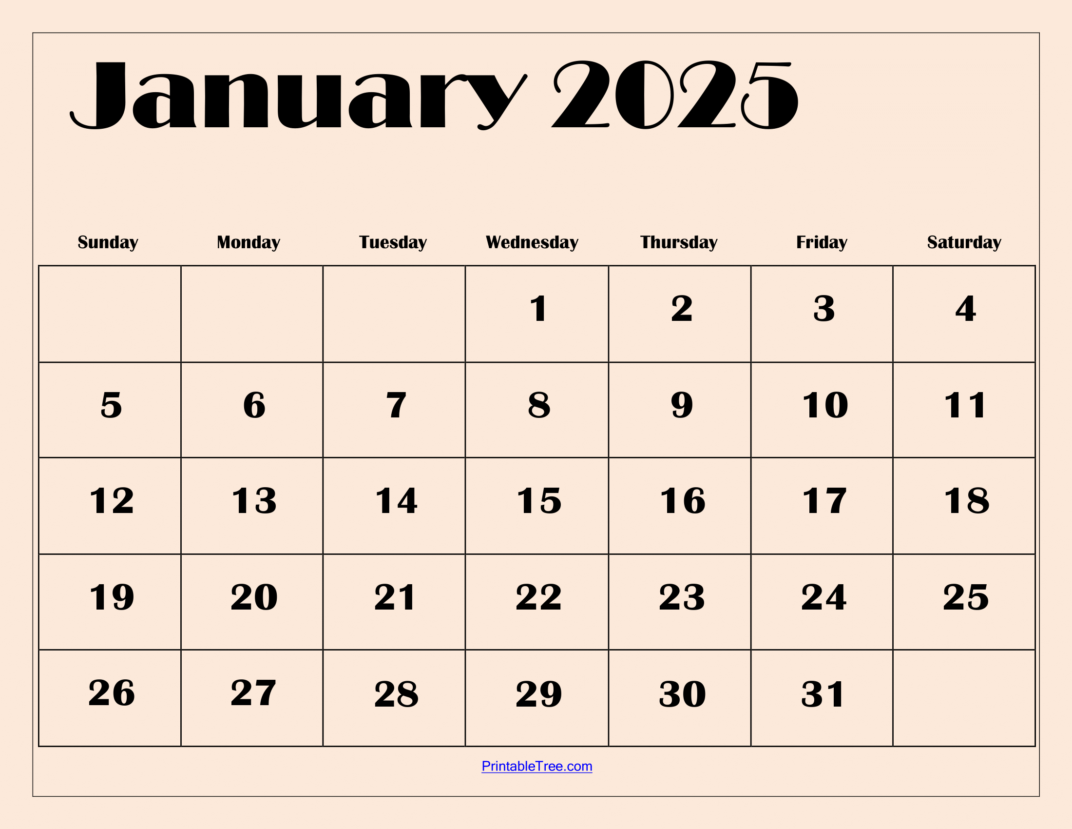 January 2025 Calendar Printable Pdf Template With Holidays pertaining to October Through January Calendar 2025