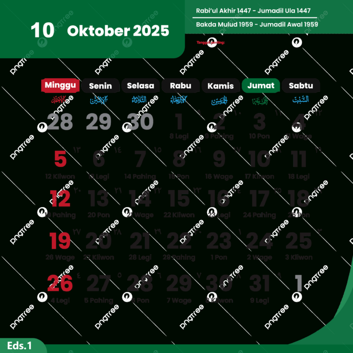 National Holidays October 2025