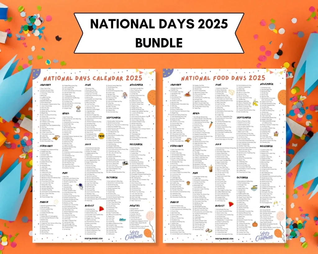 National Food Days Calendar 2025Digital Hygge in October National Days 2025
