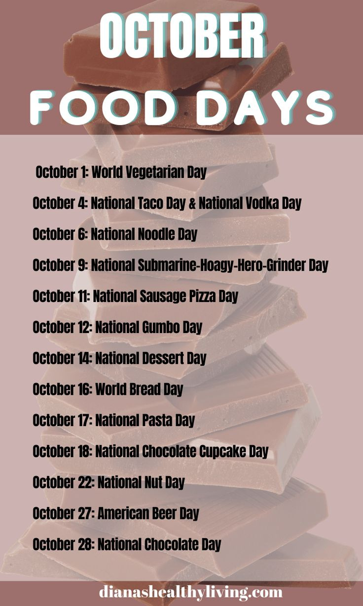 National Food Days &amp;amp; Food Holidays You Should Know | Diana&amp;#039;S regarding National Food Days October 2025