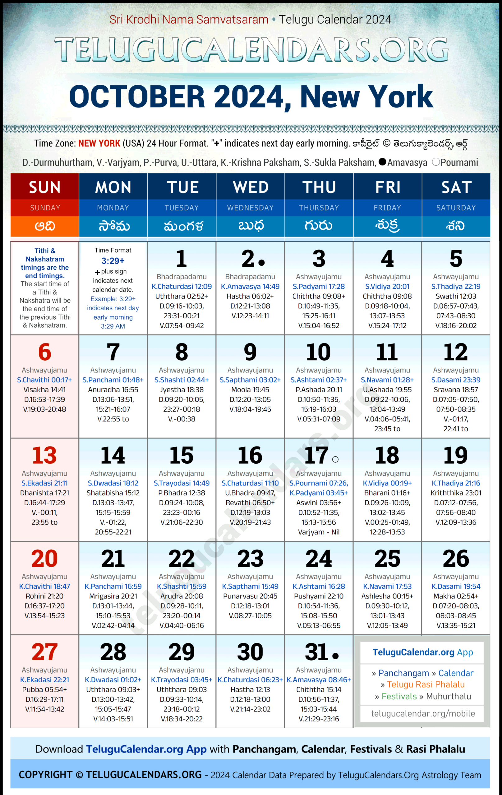 New York 2024 October Telugu Calendar Festivals &amp;amp; Holidays In throughout October Telugu Calendar 2025 New York