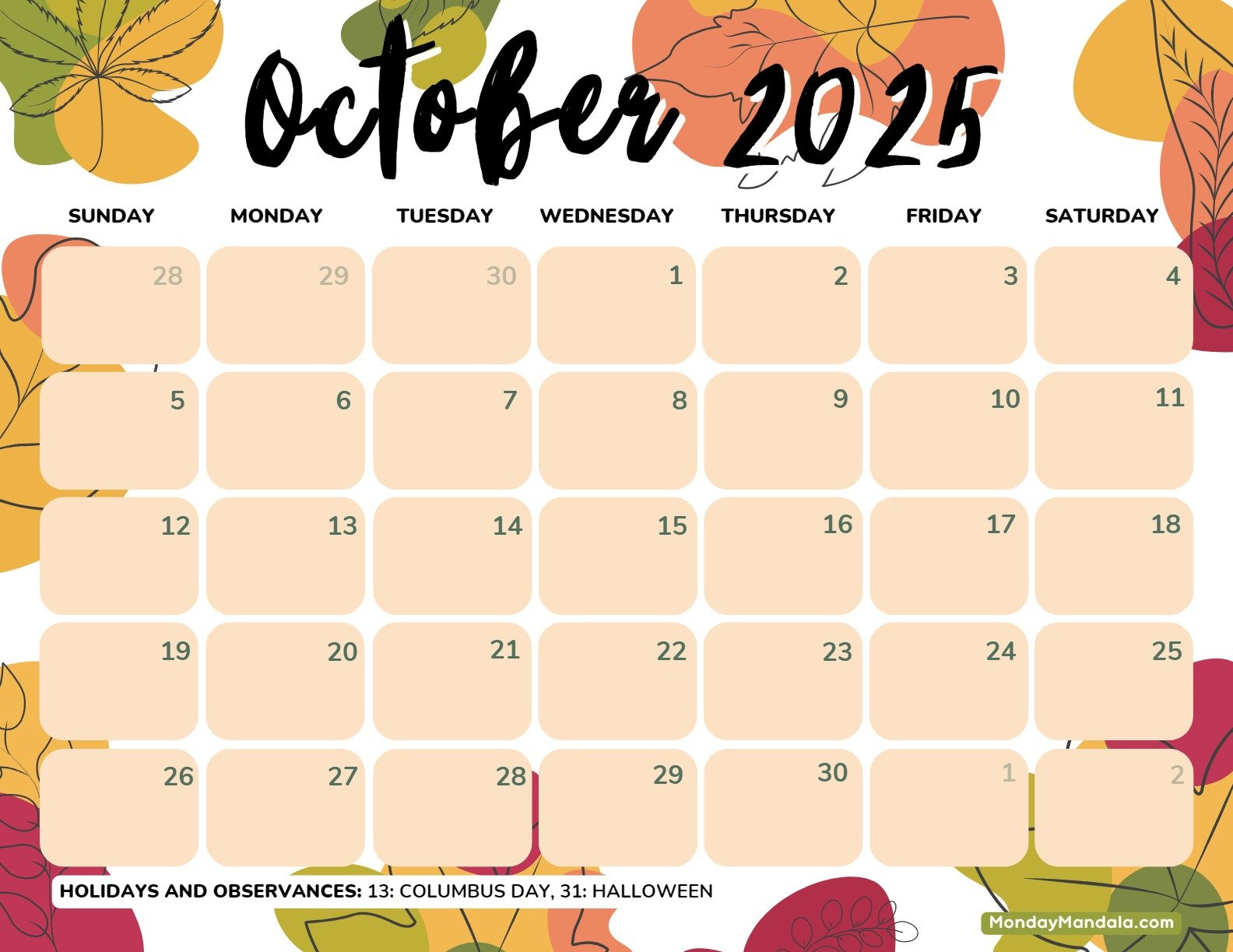 October 2025 9Th Circuit Calendar - Printable regarding October 2025 9Th Circuit Calendar