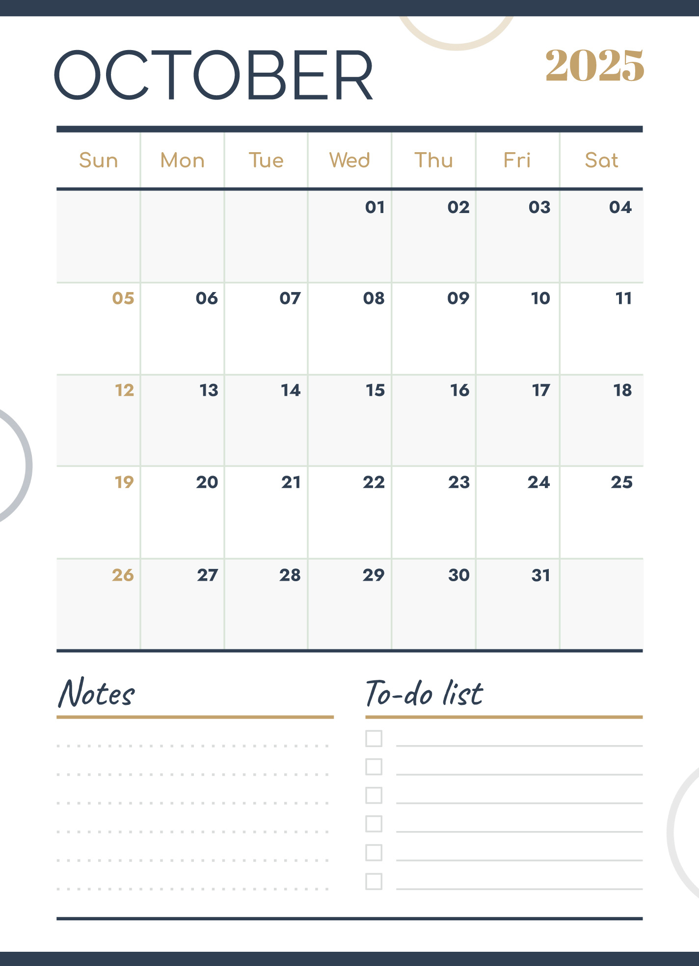 October 2025 Calendar Free Google Docs Template - Gdoc.io pertaining to Google Calendar October 2025