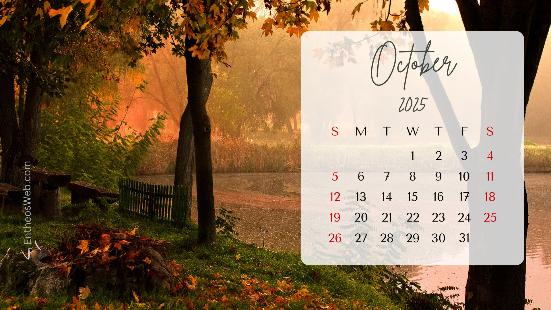 October Calendar Desktop Wallpaper Backgrounds | Entheosweb regarding October 2025 Wallpaper Calendar