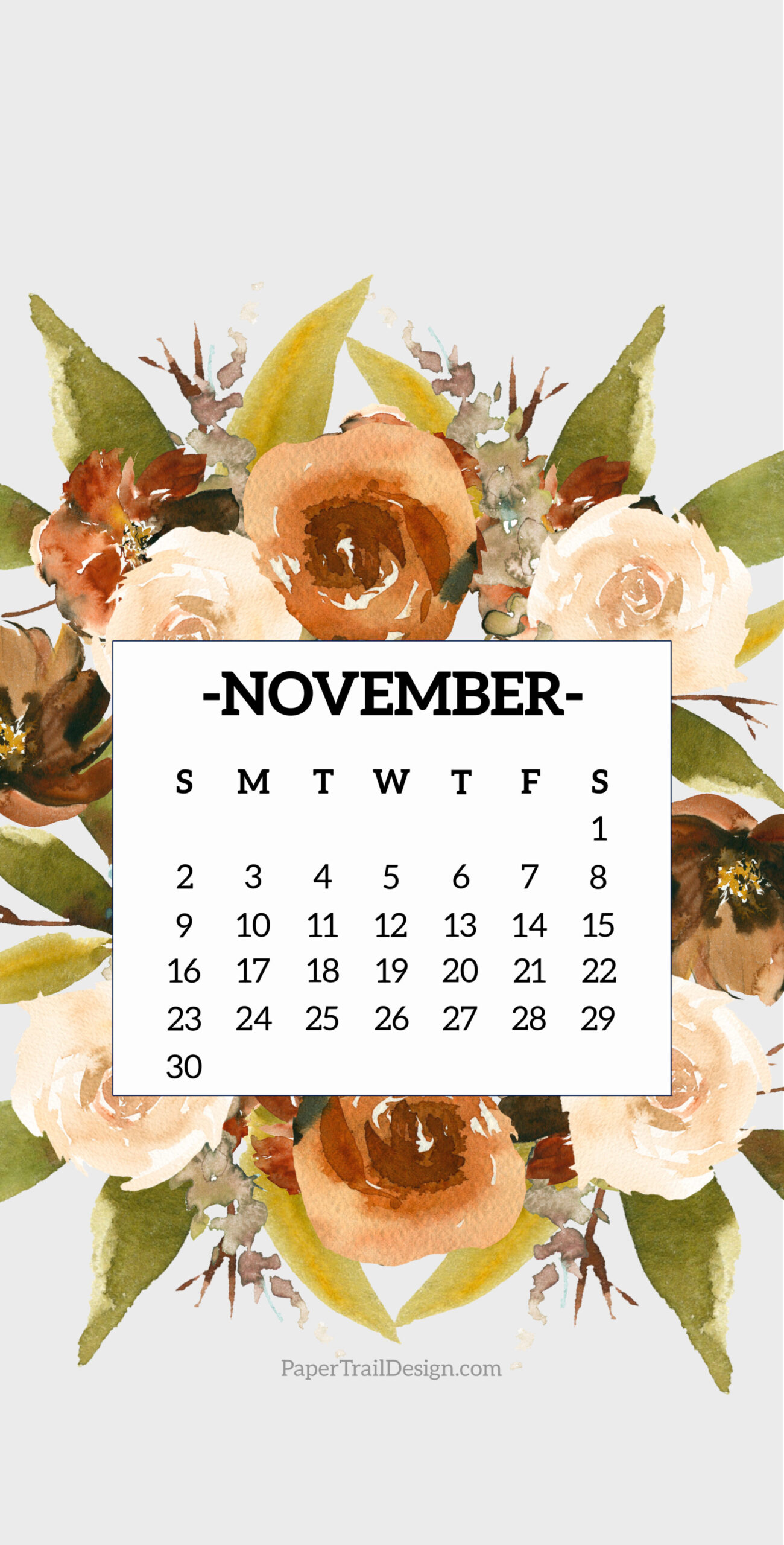 2025 Calendar Phone Wallpapers - Paper Trail Design throughout November 2025 Iphone Calendar Wallpaper