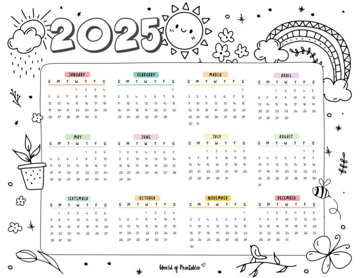 November 2025 Coloring Calendar November 2025 Coloring Calendar