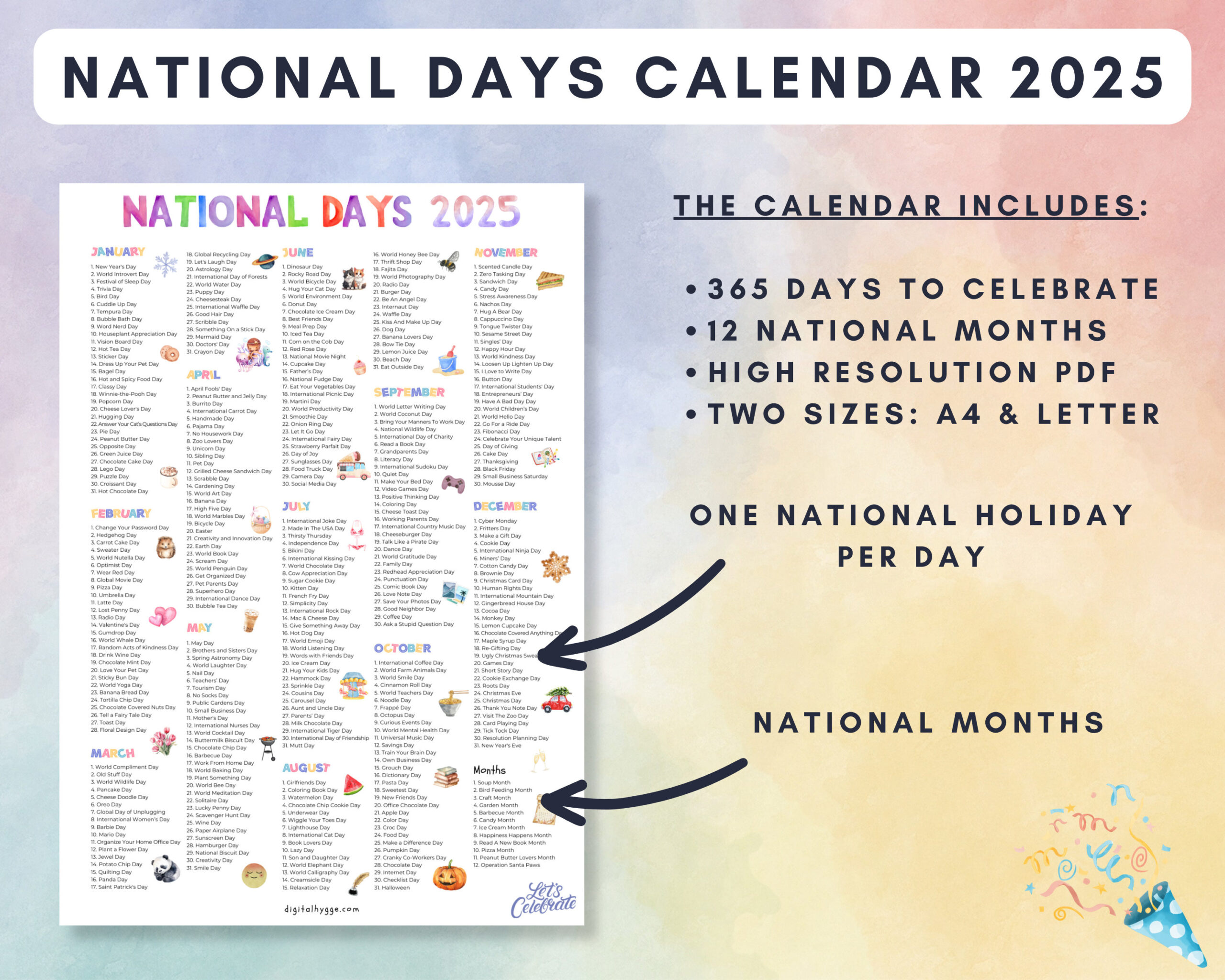 2025 Nationalfeiertage Kalender Zum Ausdrucken: Lustiger within National Day Calendar 2025 November