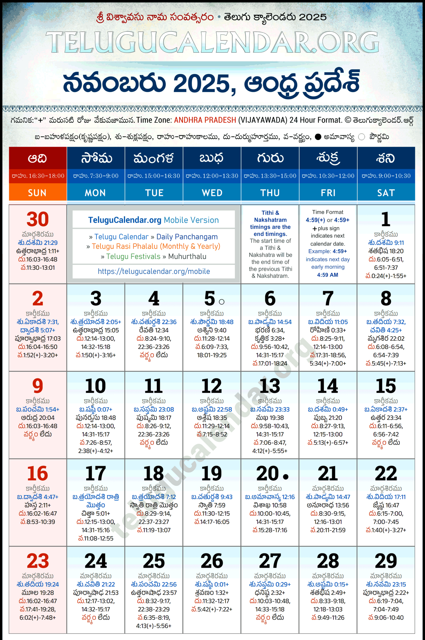 Andhra Pradesh Telugu Calendar 2025 November Pdf Festivals inside November 2025 Telugu Calendar with Holidays