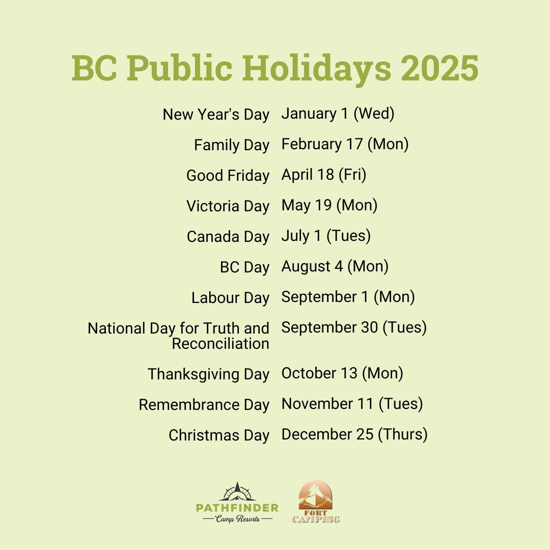 Bc Public Holiday 2025: Long Weekends For Your Camping Trip regarding November National Days Canada 2025