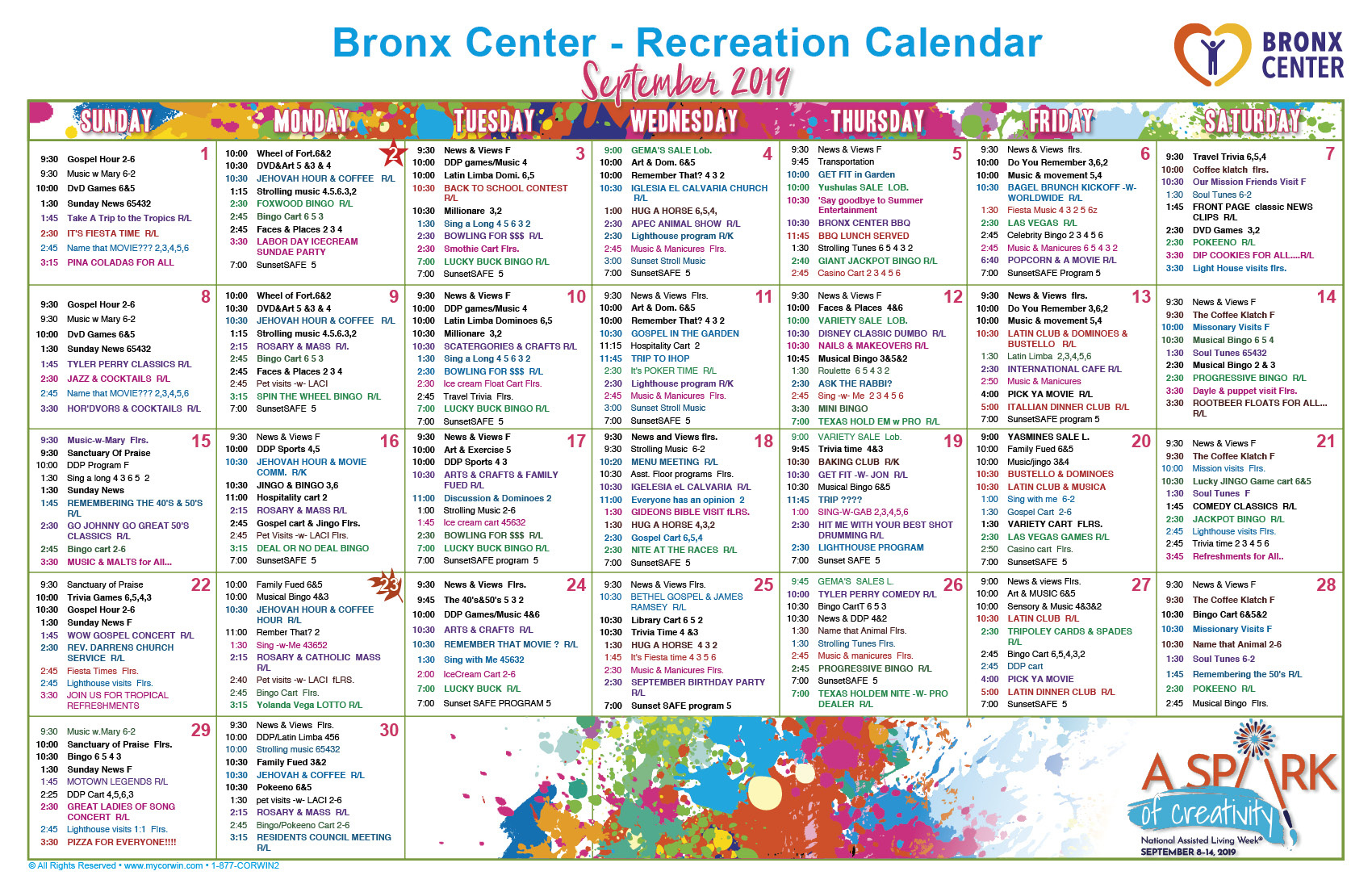 Bronx Center – Centers Health Care Nursing And throughout Foxwoods Bingo Calendar 2025 November