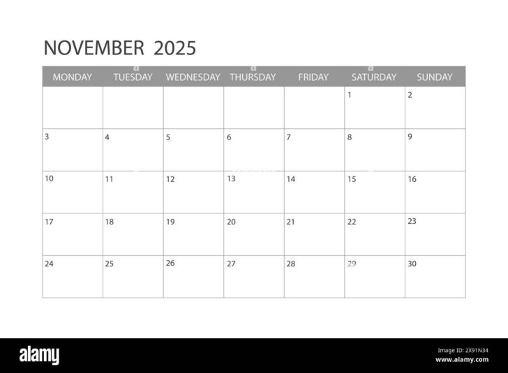 Week Calendar November 2025
