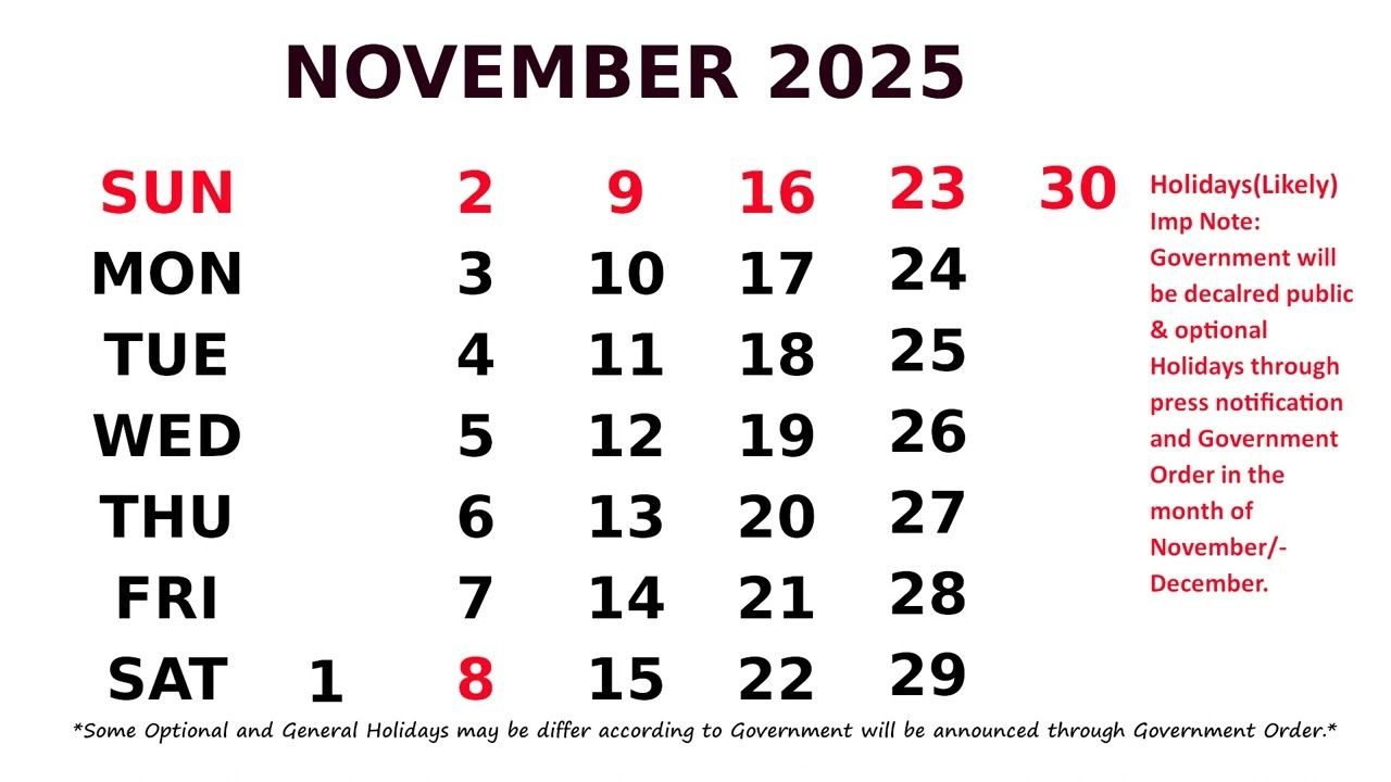 Calendar November 2025 - Youtube throughout November Festival Calendar 2025