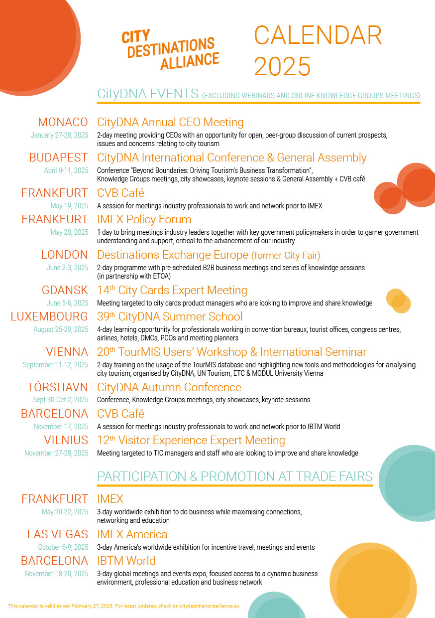 Calendar Of Events 2025 - City Destinations Alliance with regard to November Calendar Events 2025
